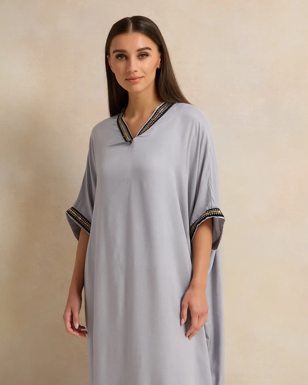 Women Blue Embroidery Kaftan Nightgown sold by Redtag product image thumbnail 2