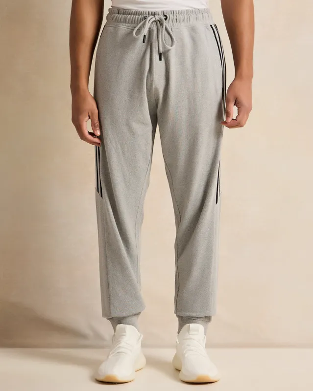 Men Grey Pique Active Pants sold by Redtag