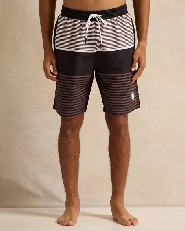 Men Black And Grey Printed Short sold by Redtag