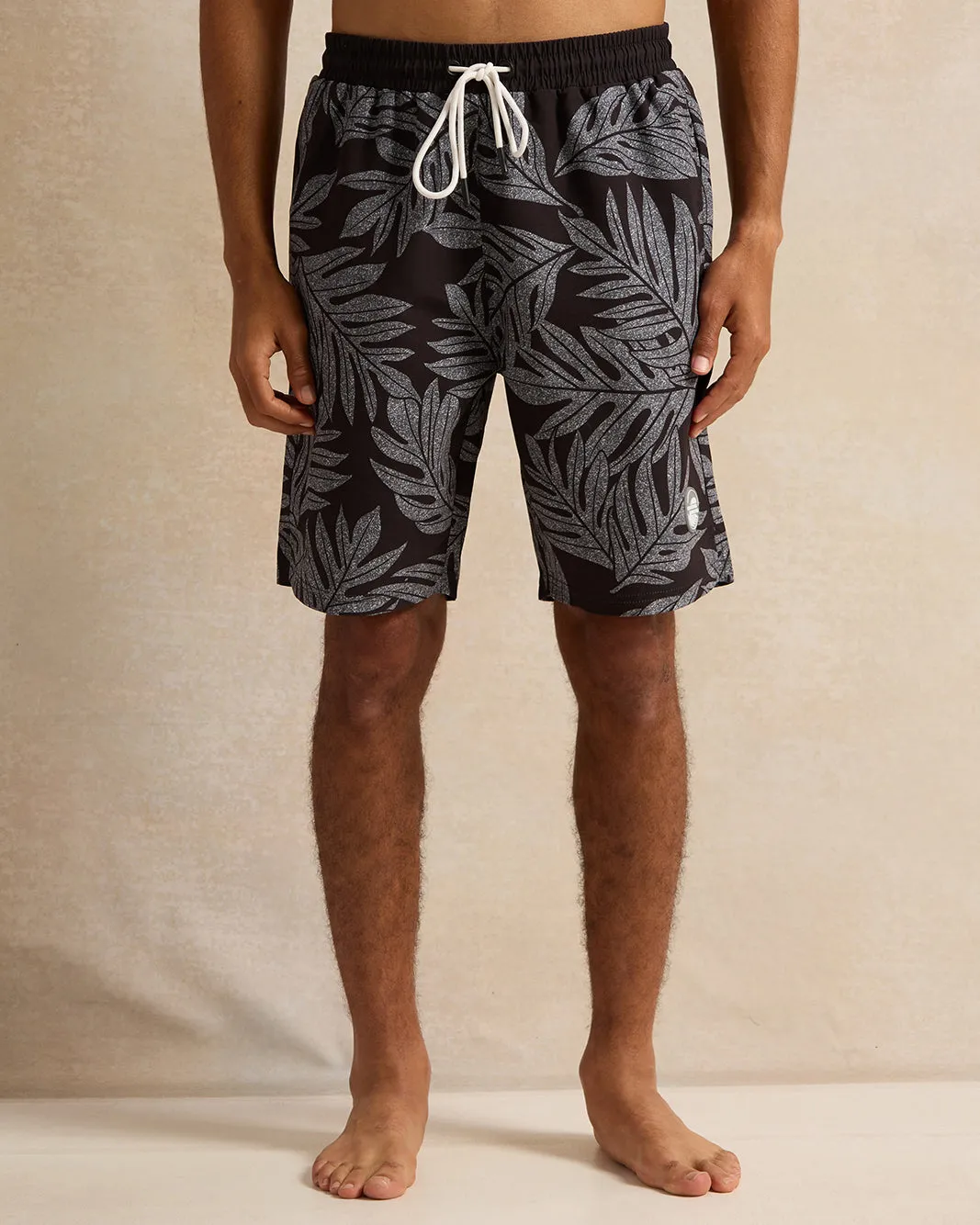 Men Black Printed Active Shorts sold by Redtag