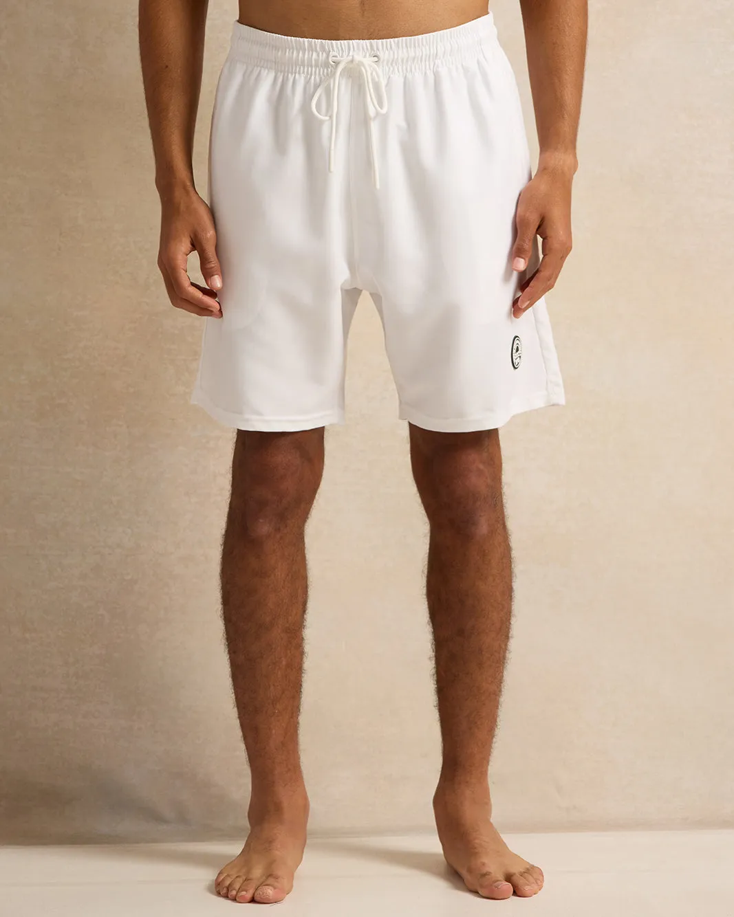 Men White Plain Active Shorts sold by Redtag