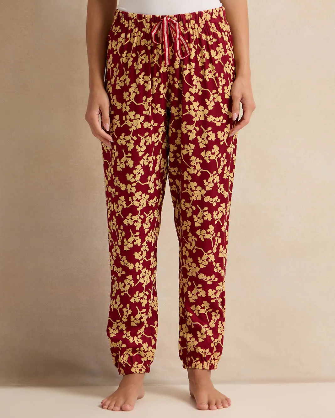Women Red Floral Printed Pyjama Set (2 Piece) sold by Redtag product image thumbnail 3