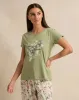 Women Green Floral Printed Pyjama Set (2 Piece) sold by Redtag
