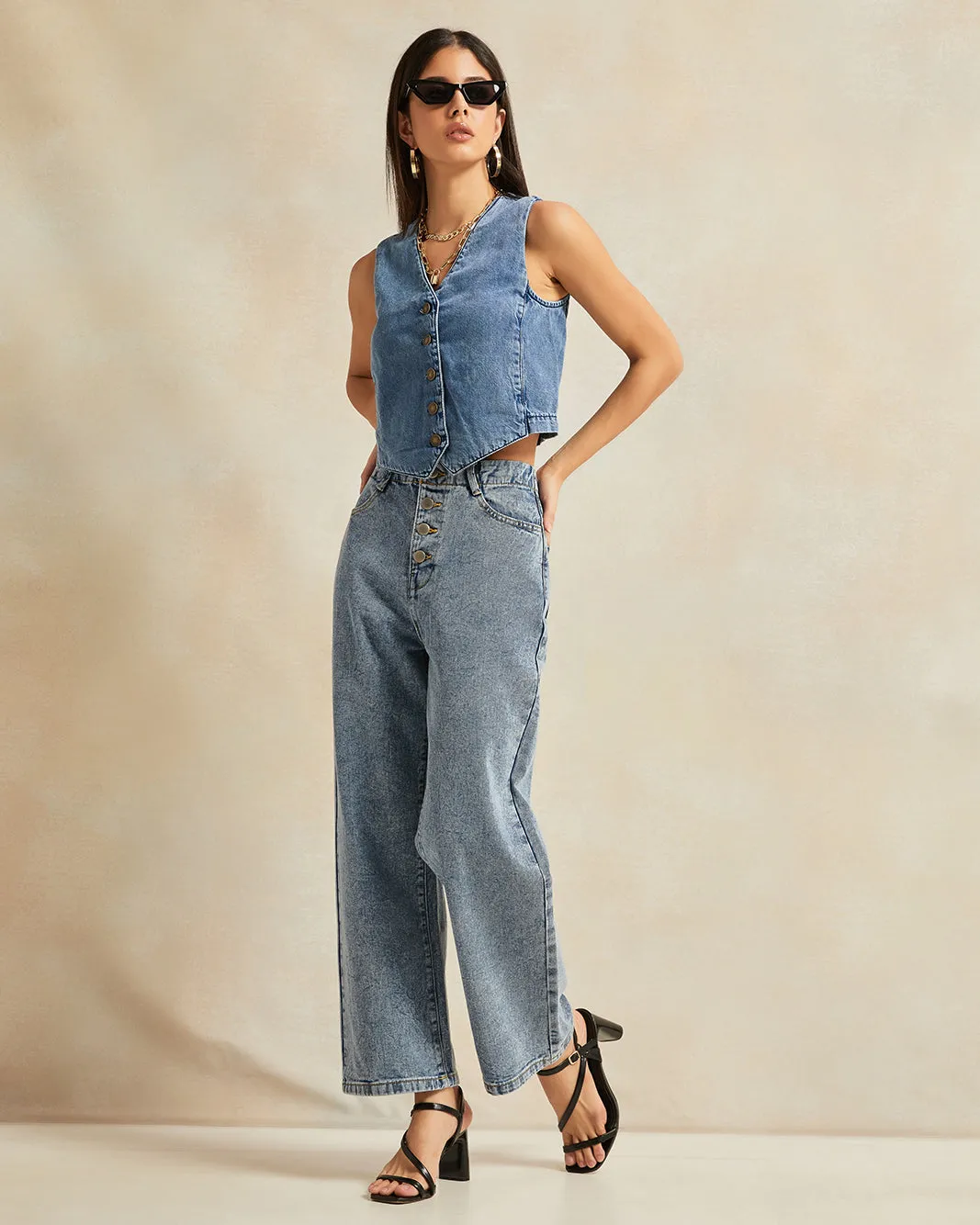 Women Blue Capri Length Jeans sold by Redtag product image thumbnail 2