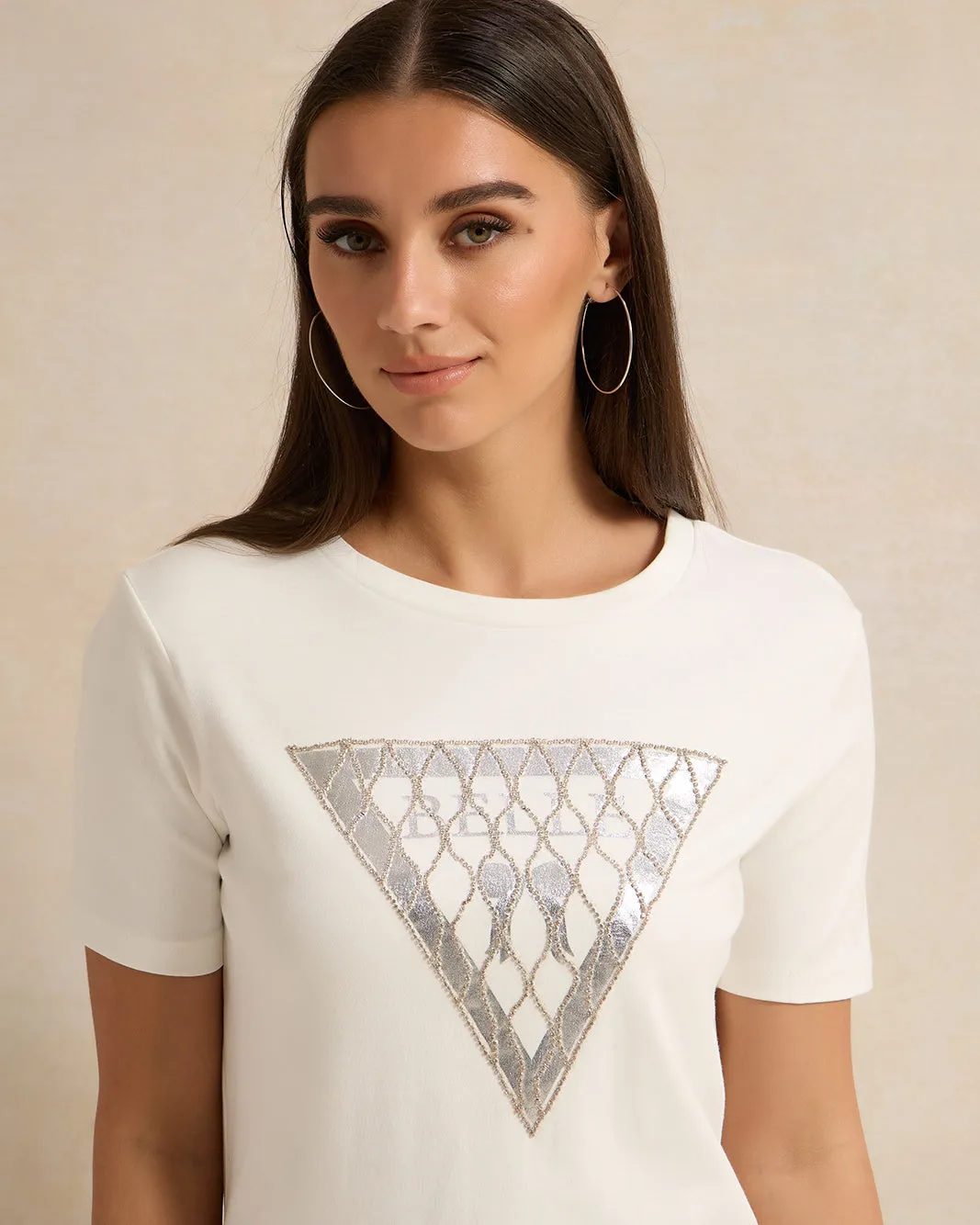 Women Ivory Embellished T-Shirt sold by Redtag product image thumbnail 4