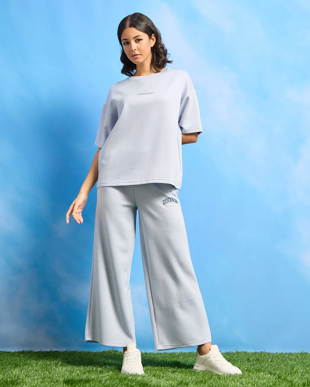 Women Blue Printed Active T-Shirt sold by Redtag product image thumbnail 2