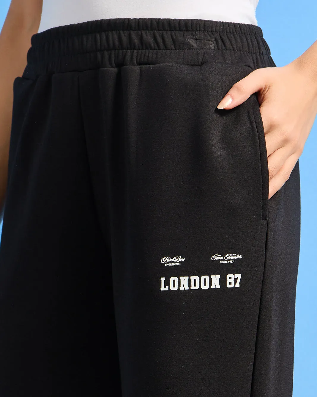 Women Black Printed Jogger Pants sold by Redtag product image thumbnail 4