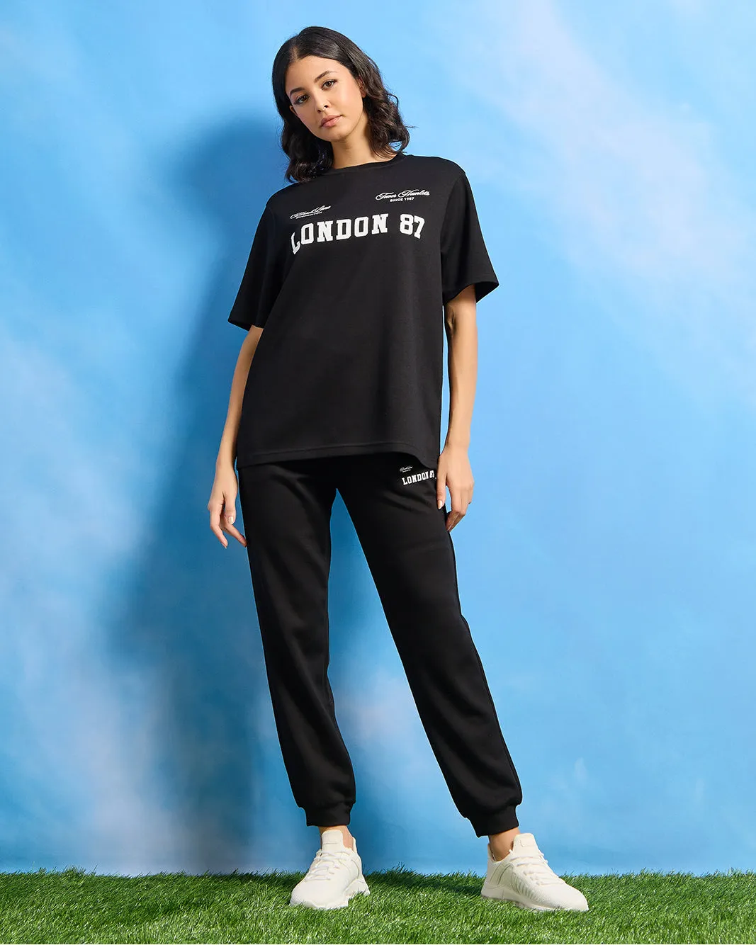 Women Black Printed Active T-Shirt sold by Redtag product image thumbnail 2