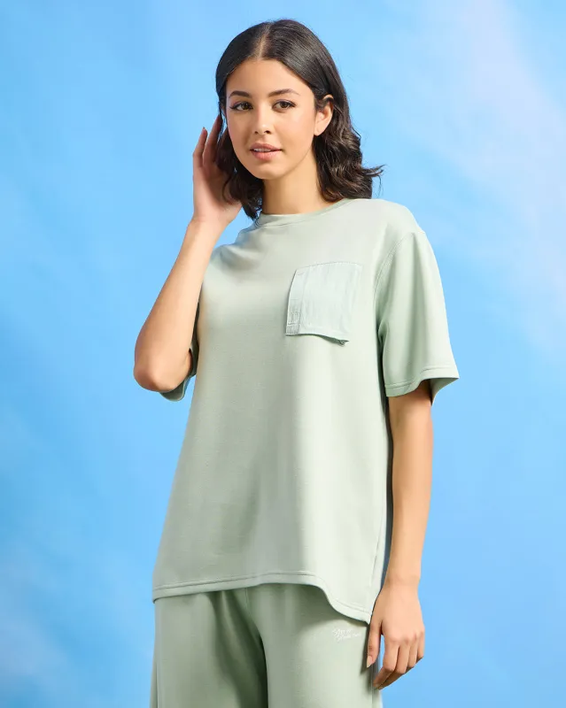 Women Mint Crew Neck Active T-Shirt sold by Redtag
