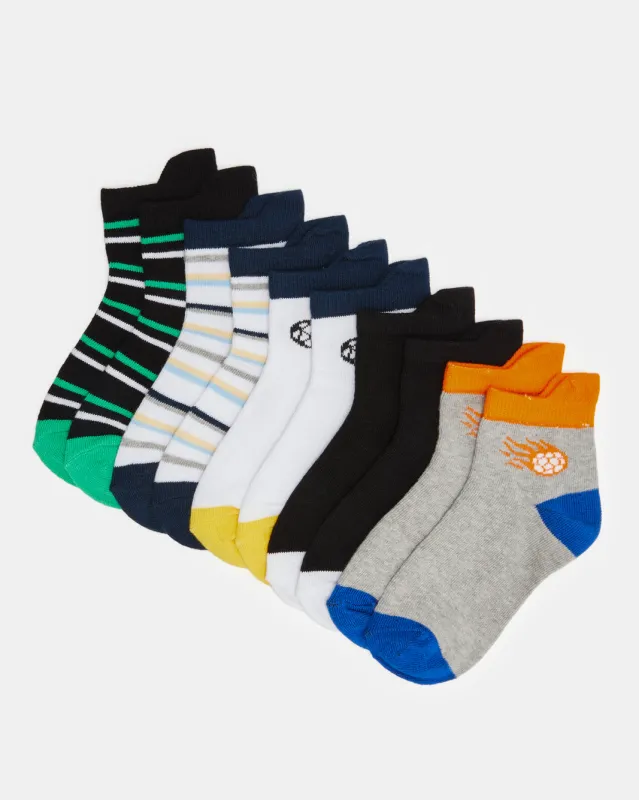Boys Assorted Ankle Socks Set (5 Pairs) sold by Redtag
