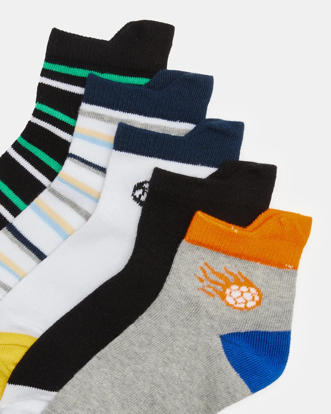 Boys Assorted Ankle Socks Set (5 Pairs) sold by Redtag product image thumbnail 3