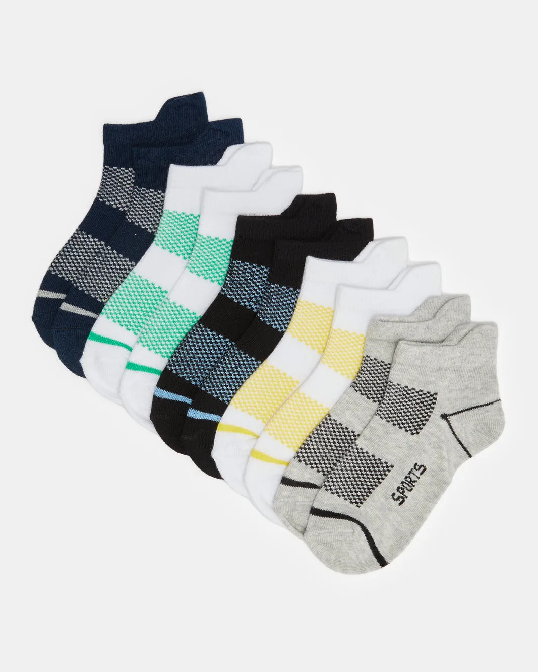 Boys Assorted Solid Ankle Socks Set (5 Pairs) sold by Redtag