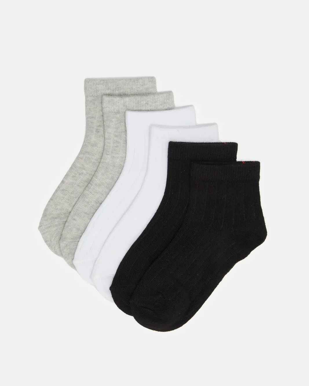 Boys Assorted Solid Ankle Socks Set (3 Pairs) sold by Redtag