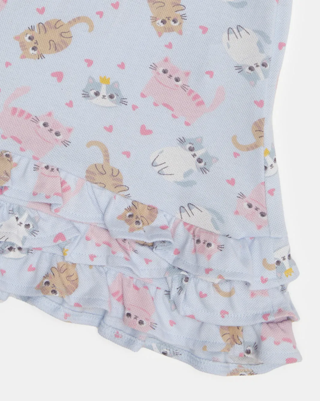 Infant Girls Blue Printed Collared Dress sold by Redtag product image thumbnail 3