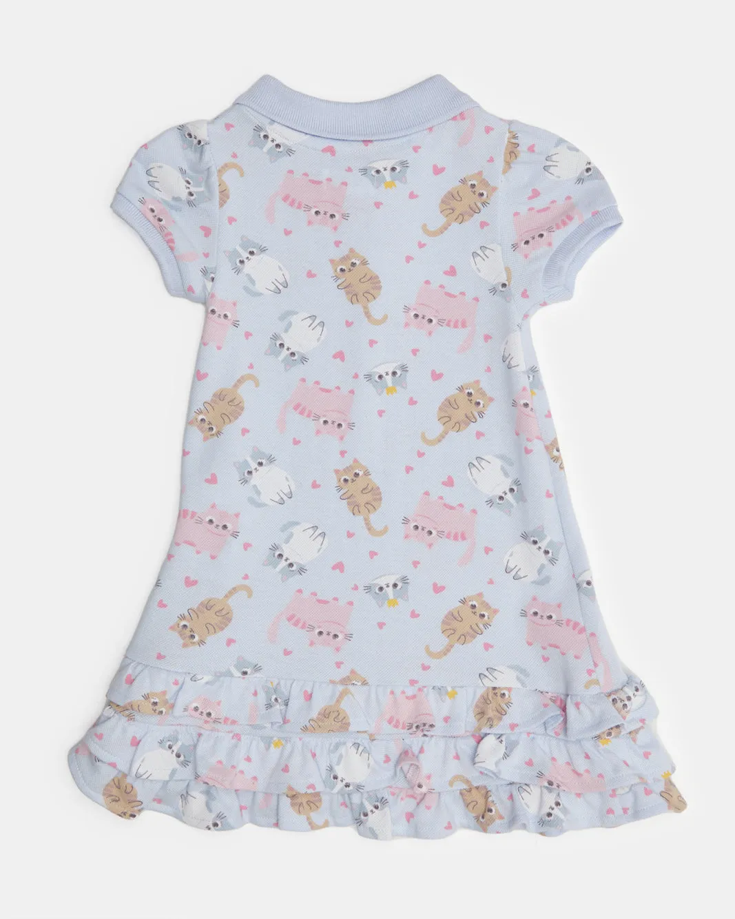 Infant Girls Blue Printed Collared Dress sold by Redtag product image thumbnail 4