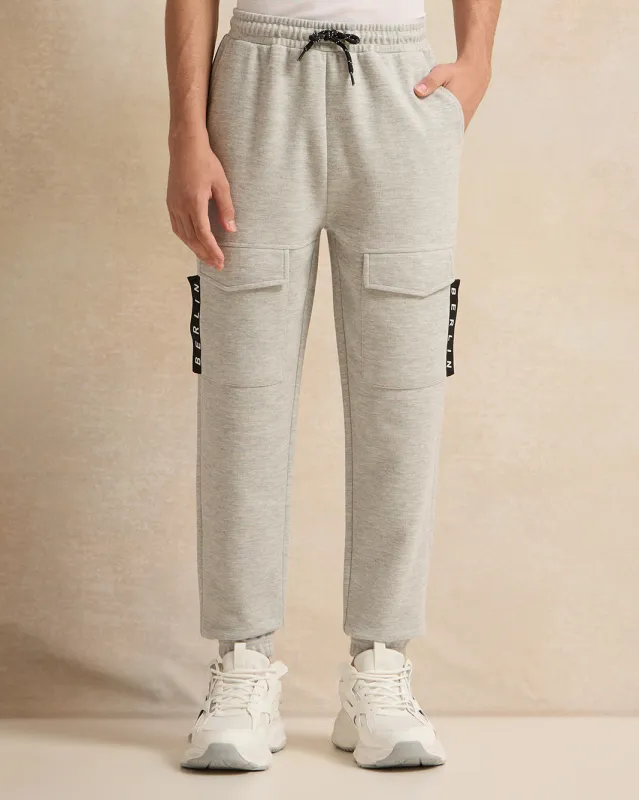 Senior Boys Grey Embellished Active Pants sold by Redtag