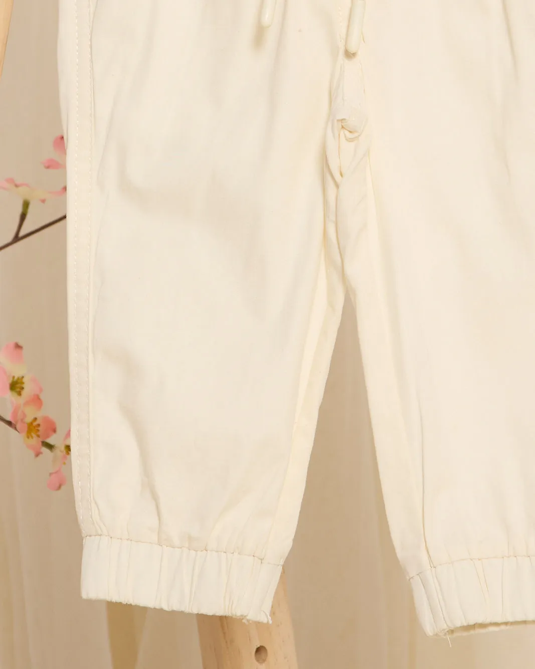 Infant Boys Cream Poplin Jogger sold by Redtag product image thumbnail 3