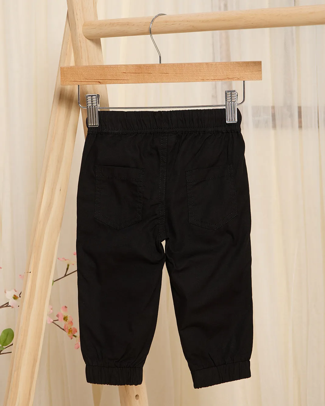 Infant Boys Black Poplin Jogger sold by Redtag product image thumbnail 4