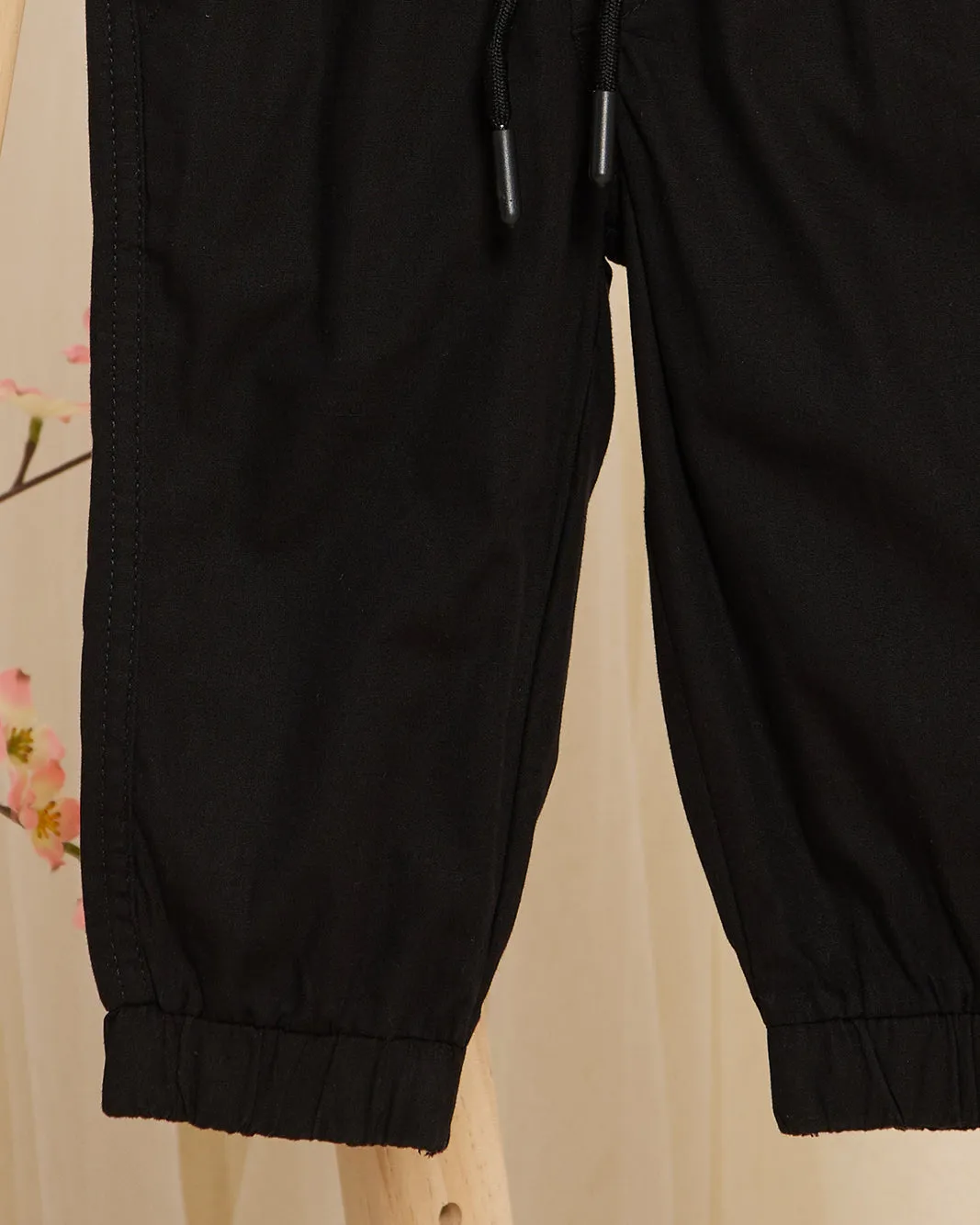 Infant Boys Black Poplin Jogger sold by Redtag product image thumbnail 3