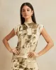 Women Beige All-Over Print Top sold by Redtag