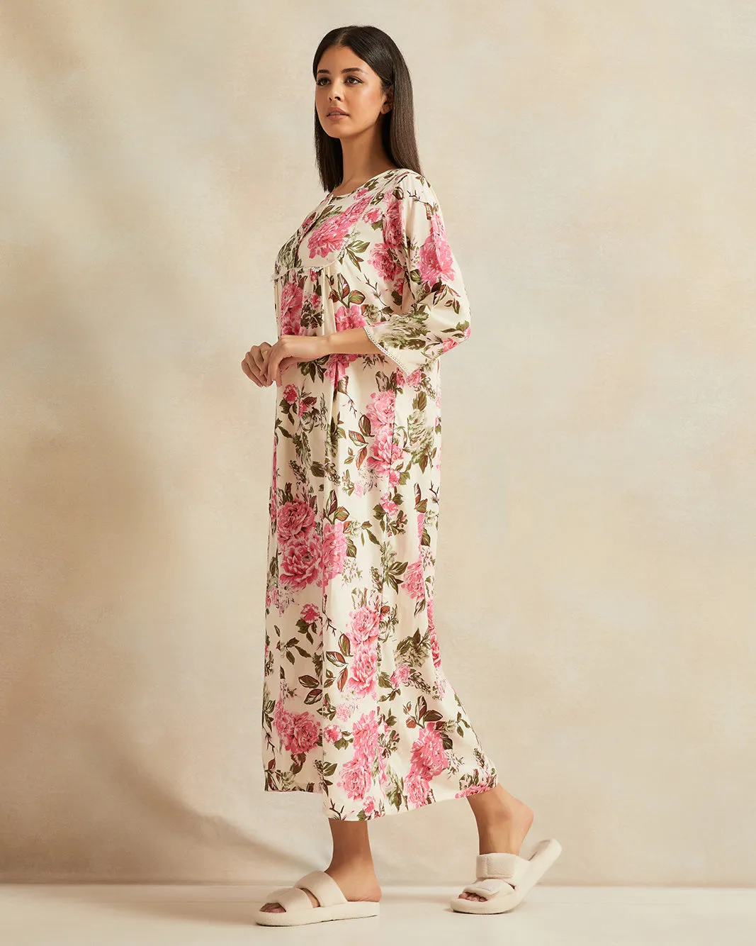 Women Pink Printed Nightgown sold by Redtag product image thumbnail 4