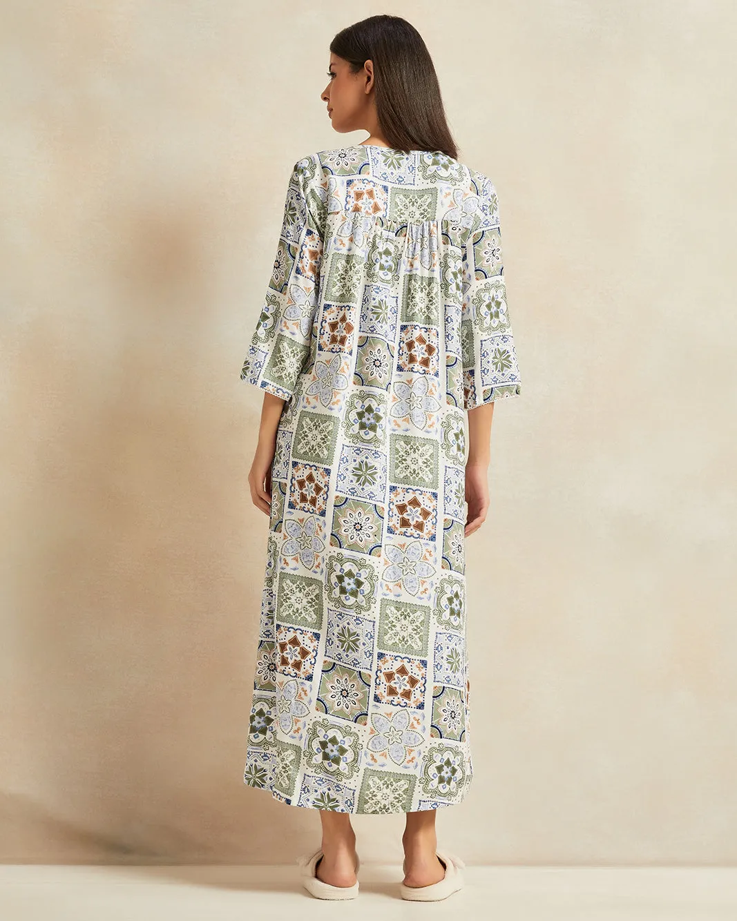 Women Green Printed Nightgown sold by Redtag product image thumbnail 3