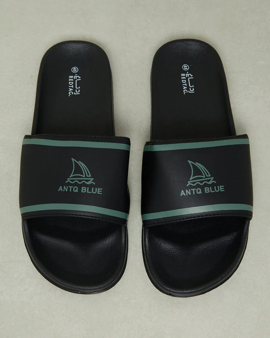 Men Black Printed Slide sold by Redtag product image thumbnail 2