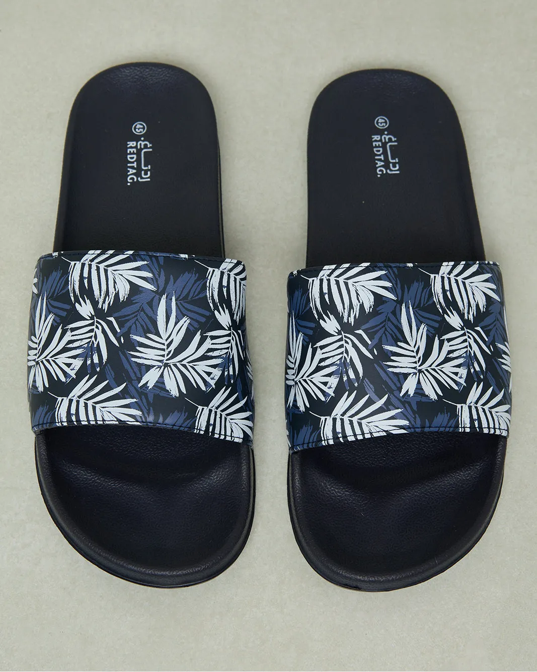 Men Blue Printed Slide sold by Redtag product image thumbnail 2