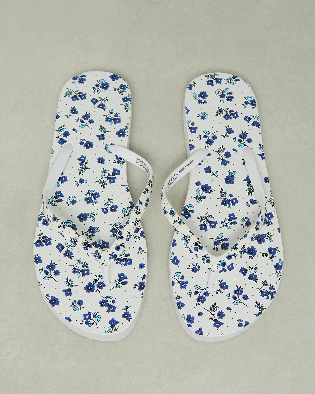 Women White Floral Flip Flop sold by Redtag product image thumbnail 2