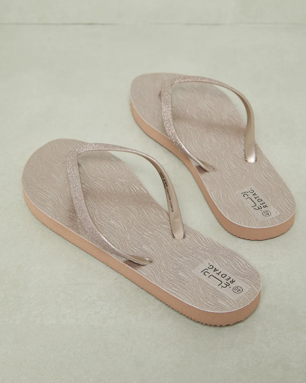 Women Gold Glitter Flip Flop sold by Redtag product image thumbnail 4