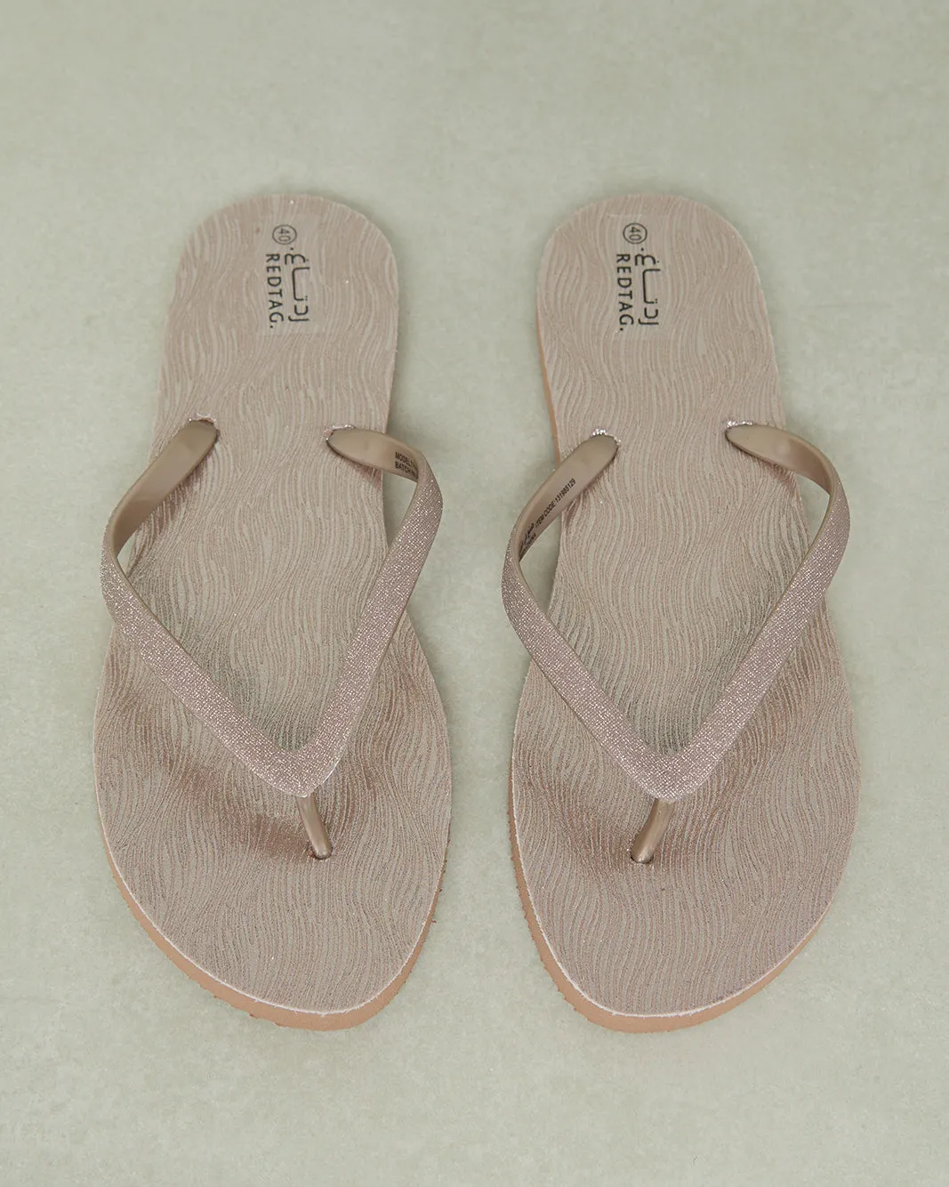 Women Gold Glitter Flip Flop sold by Redtag product image thumbnail 2