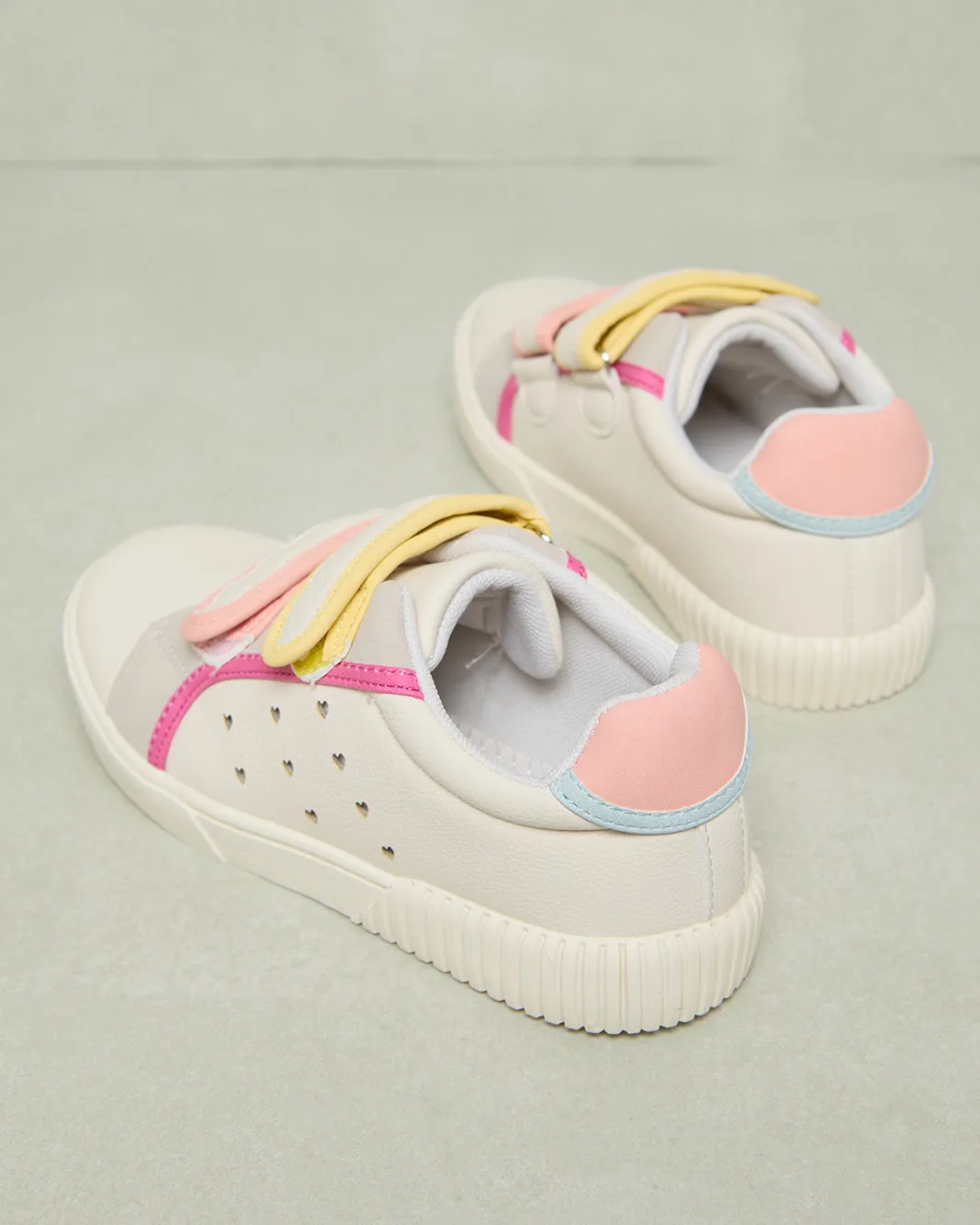 Girls Cream Velcro Sneaker sold by Redtag product image thumbnail 4