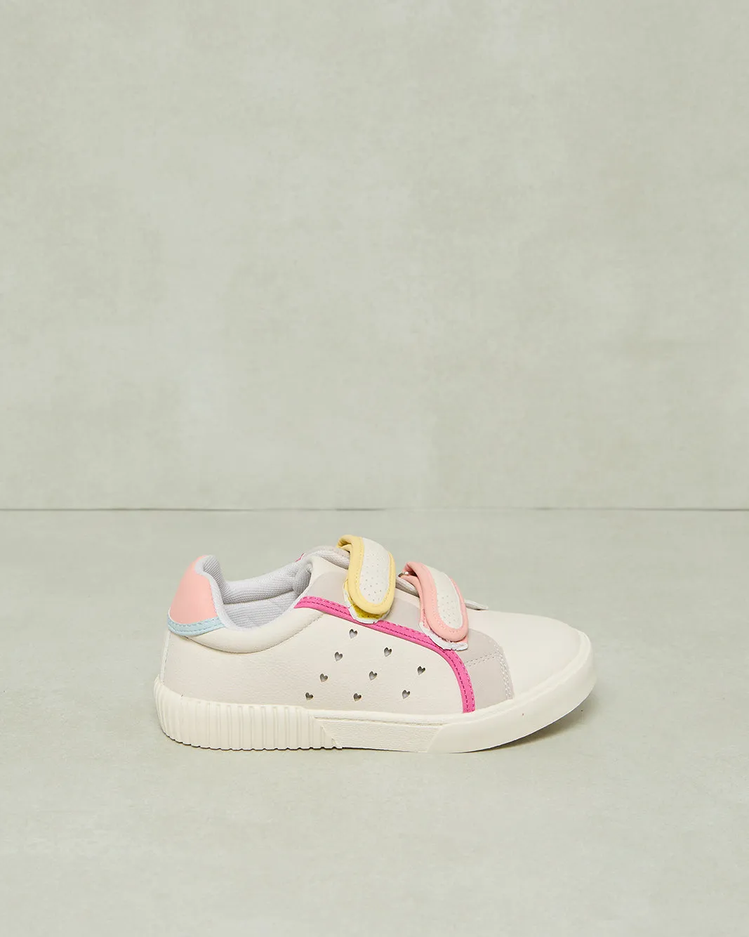 Girls Cream Velcro Sneaker sold by Redtag