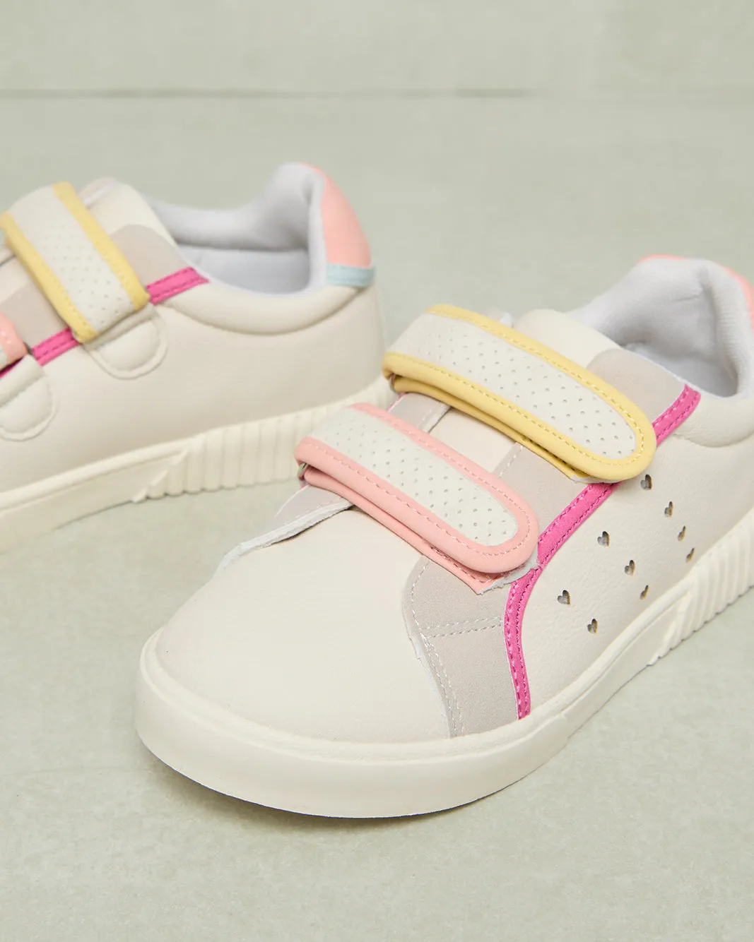Girls Cream Velcro Sneaker sold by Redtag product image thumbnail 3