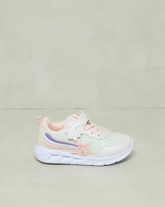 Girls White Embellished Trainer sold by Redtag