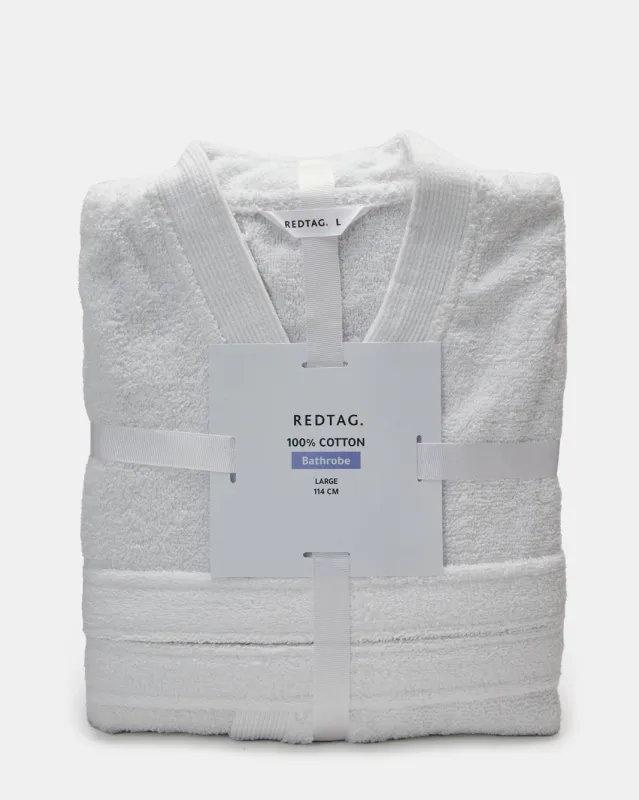 White Kimono Bathrobe (L) sold by Redtag