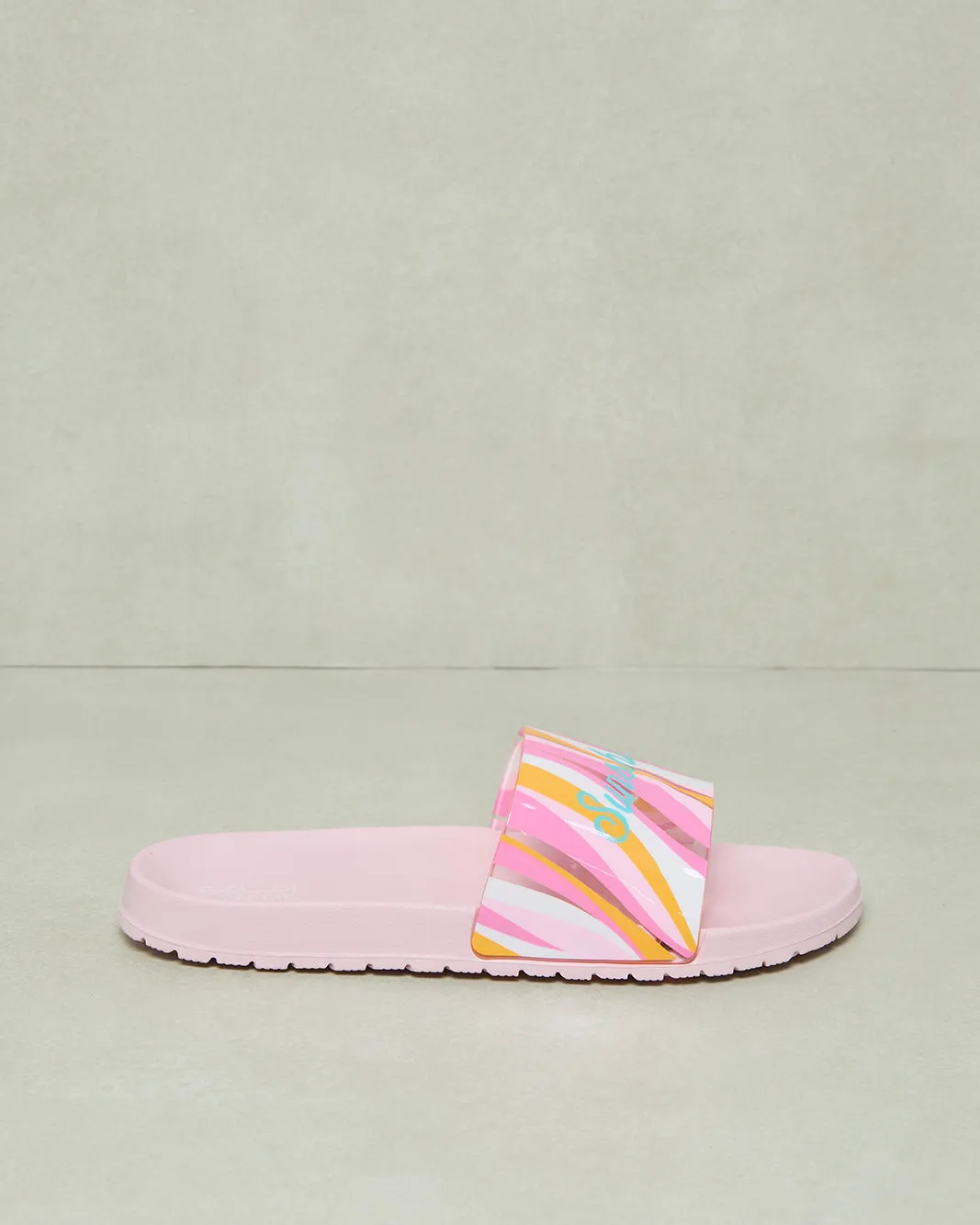 Women Pink Printed Slide sold by Redtag