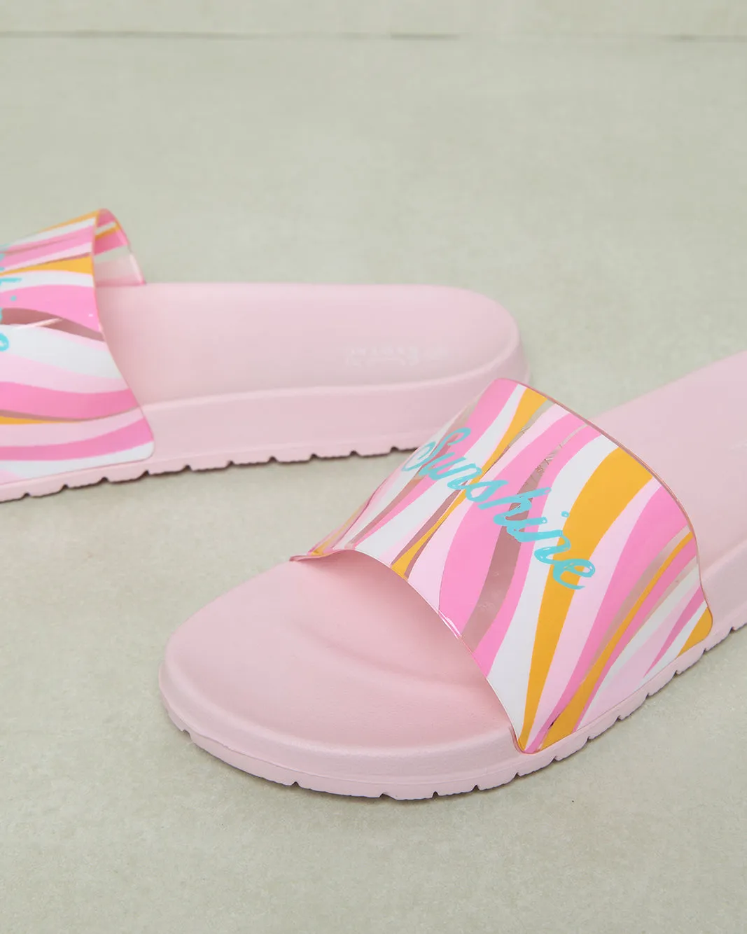 Women Pink Printed Slide sold by Redtag product image thumbnail 3