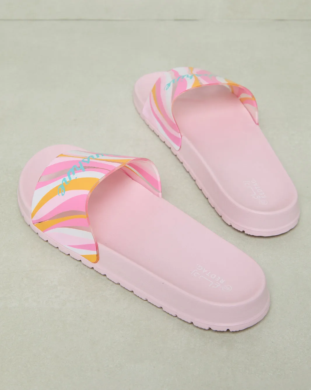 Women Pink Printed Slide sold by Redtag product image thumbnail 4