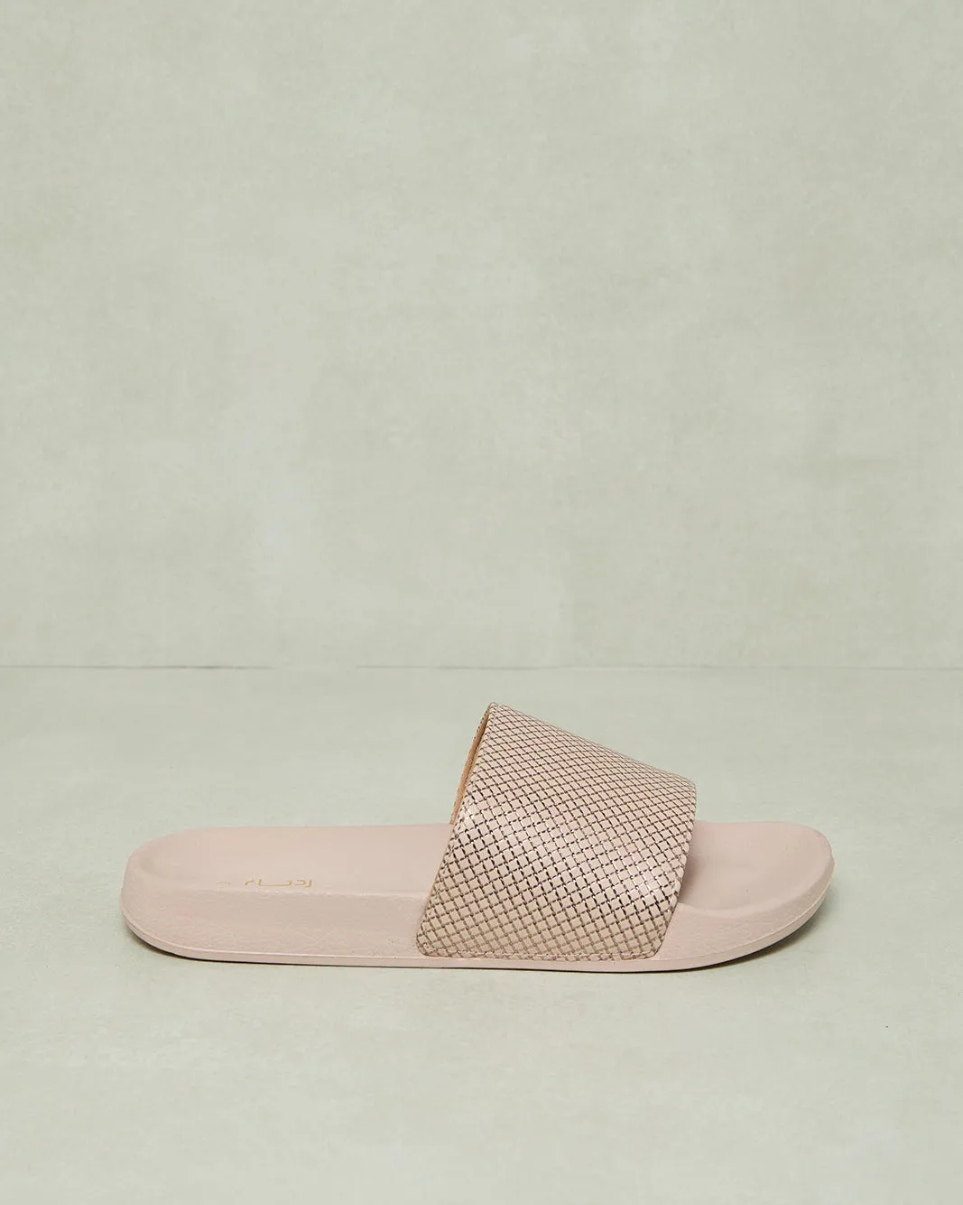 Women Beige Embossed Slide sold by Redtag