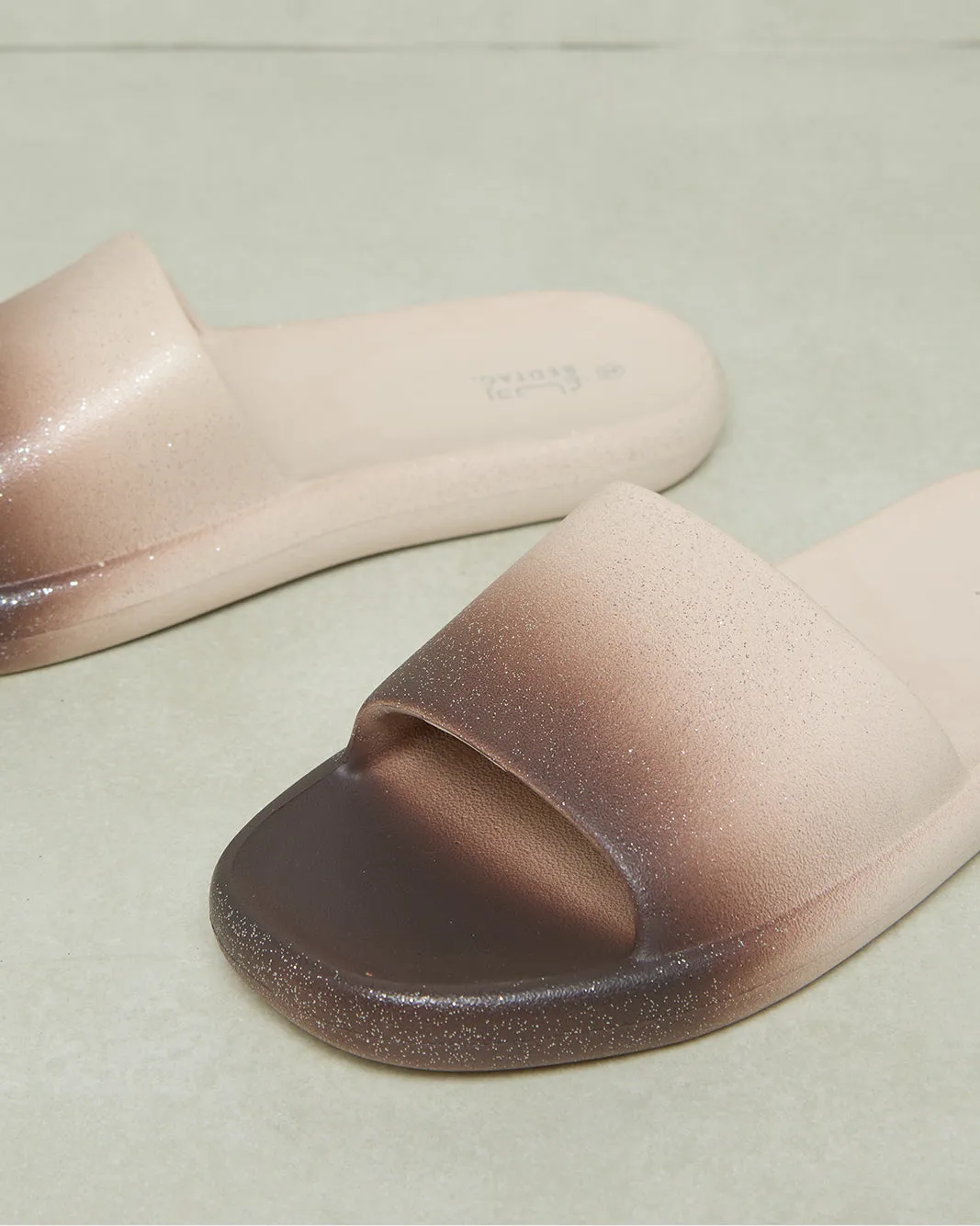 Women Beige Embellished Slide sold by Redtag product image thumbnail 3