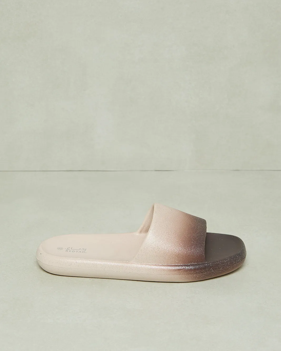 Women Beige Embellished Slide sold by Redtag