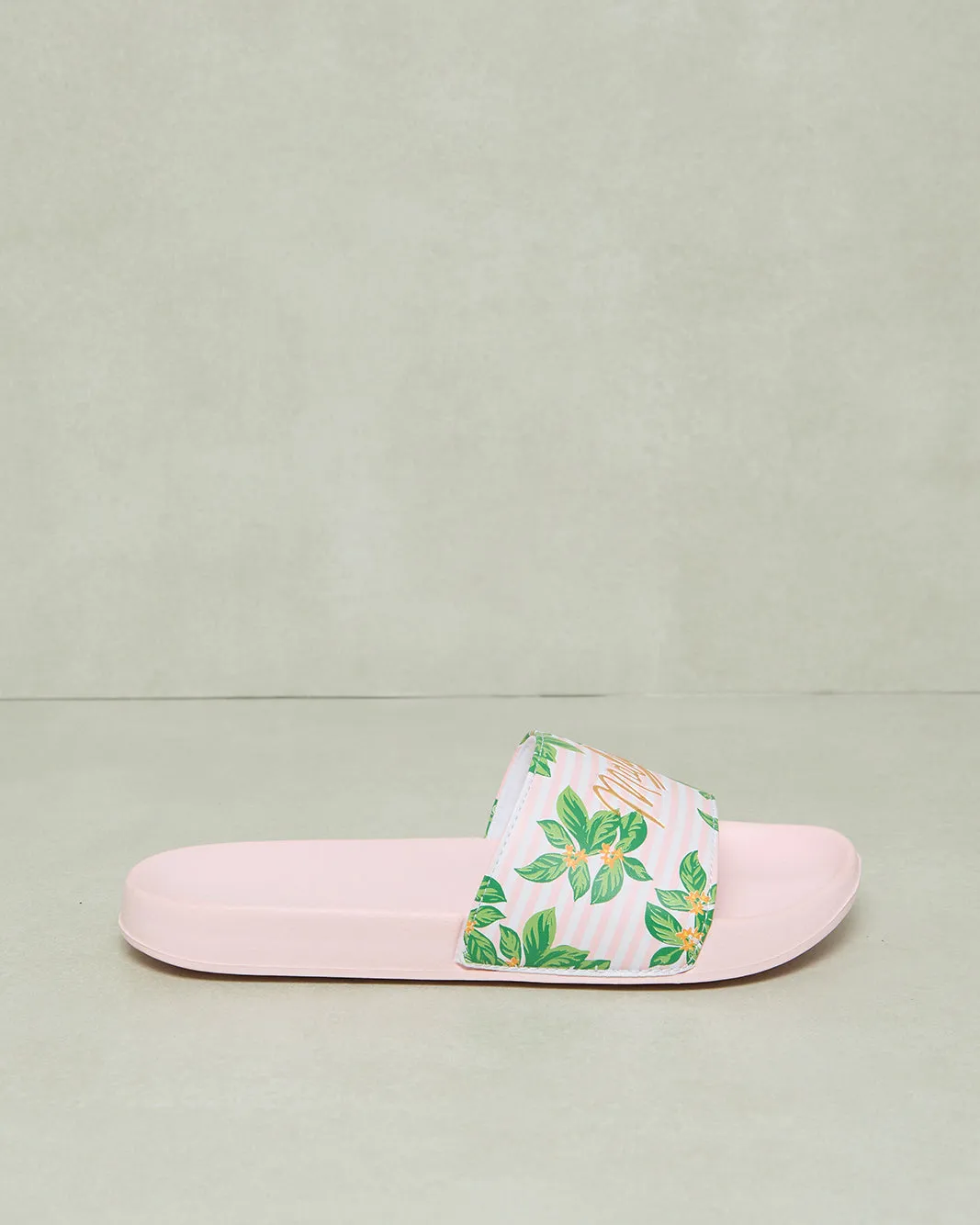 Women Pink Printed Slide sold by Redtag