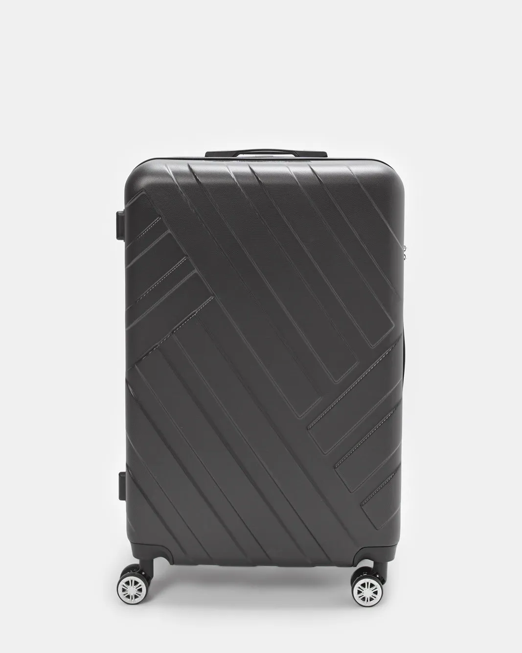 Black Textured Trolley Luggage 24 Inch sold by Redtag