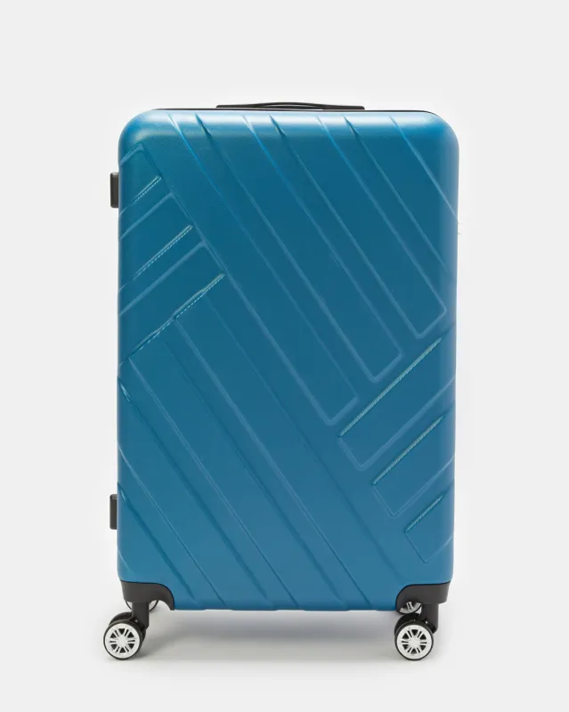 Blue Textured Trolley Luggage 28 Inch sold by Redtag