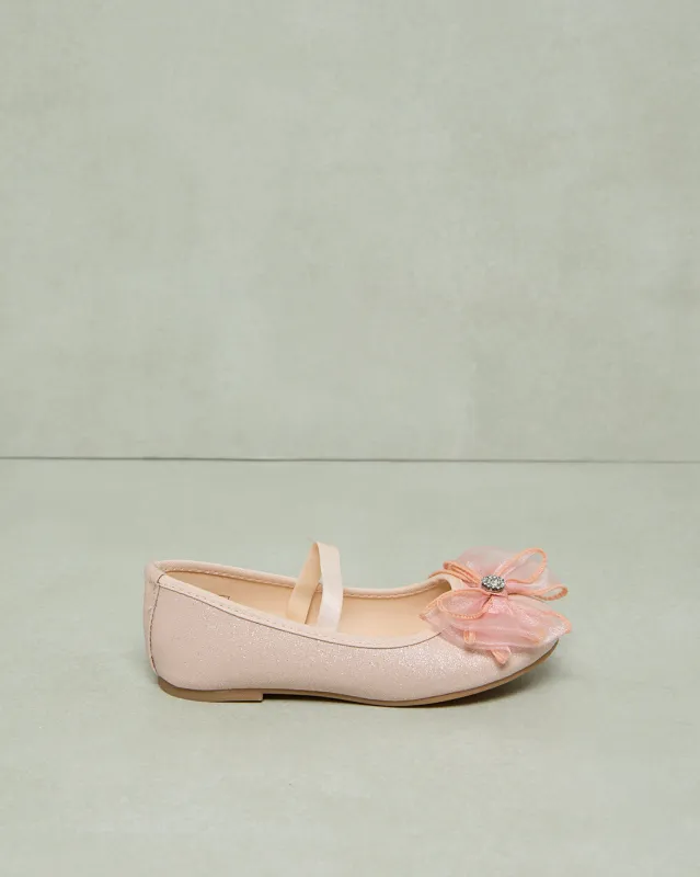 Girls Pink Bow Ballerina sold by Redtag