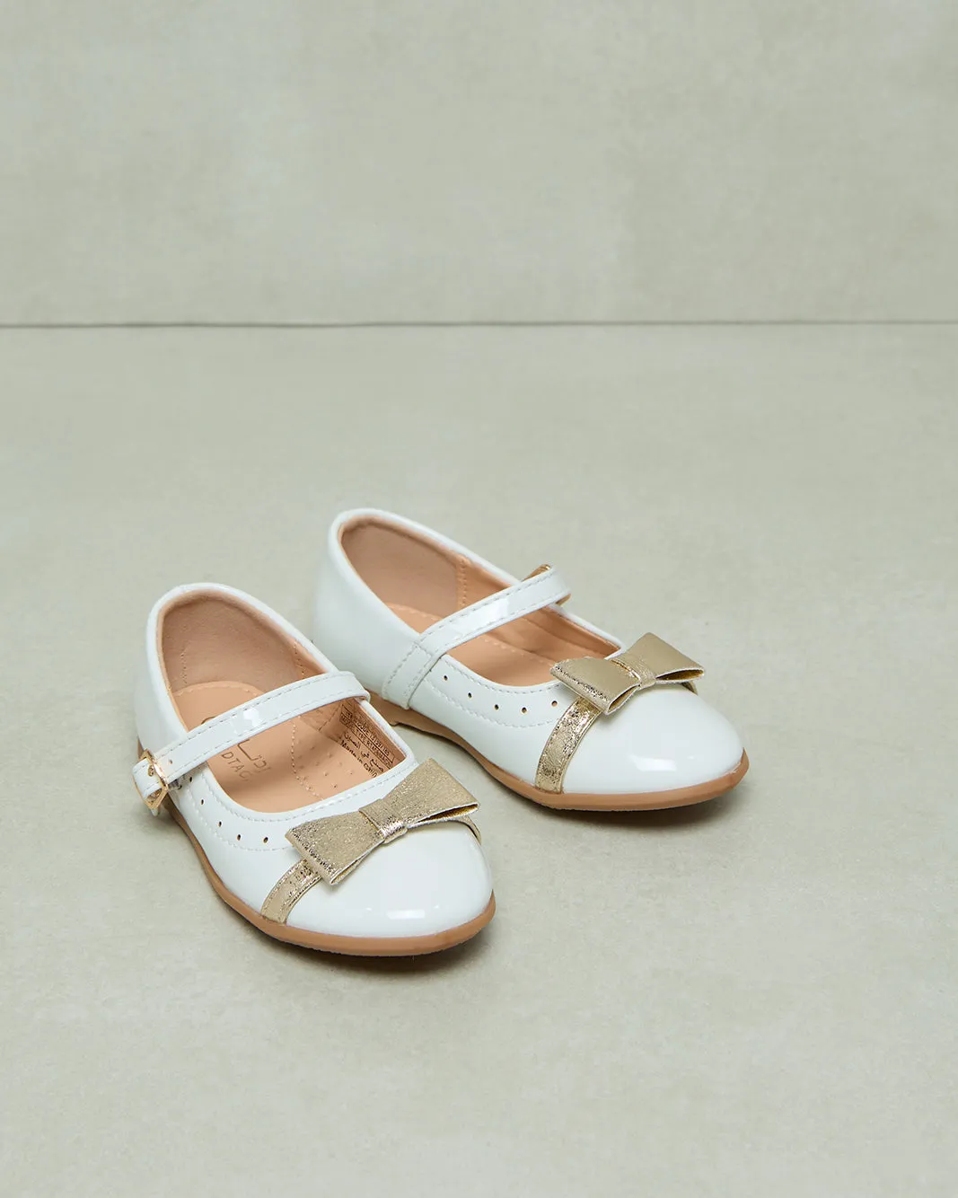 Girls White Bow Embellished Ballerina sold by Redtag product image thumbnail 2