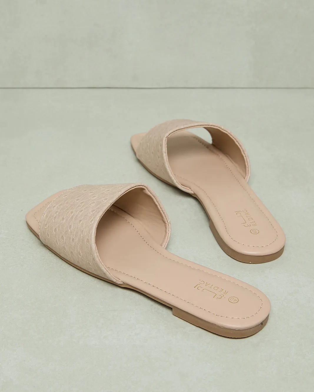 Women Beige Textured Mule sold by Redtag product image thumbnail 4