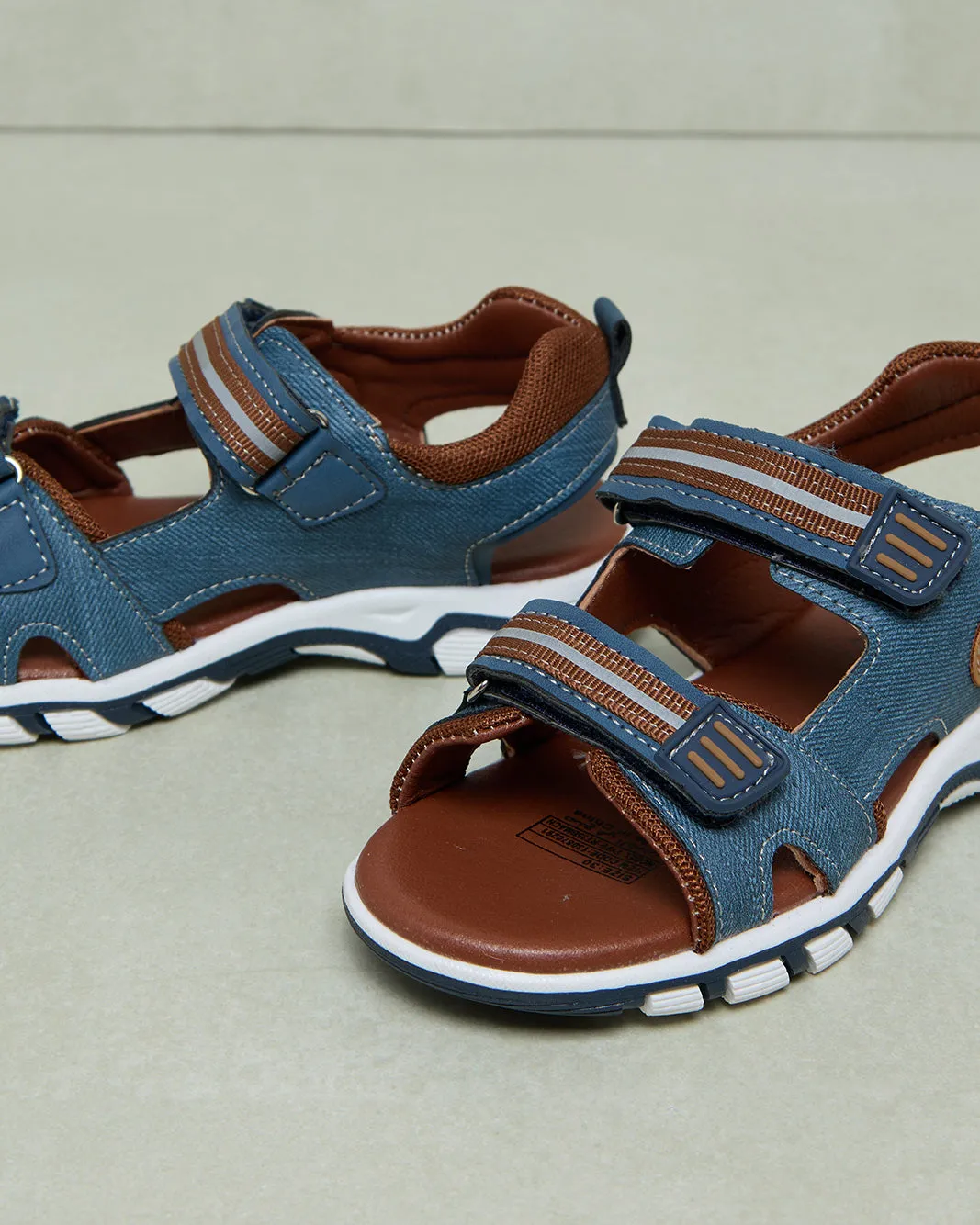 Boys Blue Denim Sport Sandals sold by Redtag product image thumbnail 3