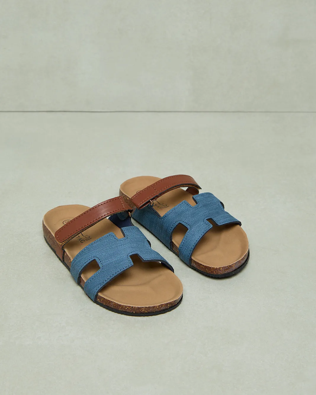 Boys Blue And Brown Cork Sandals sold by Redtag product image thumbnail 2